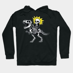 Skeleton Riding Dinosaur Skeleton Hoodie